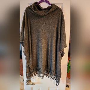 Poncho style sweater
